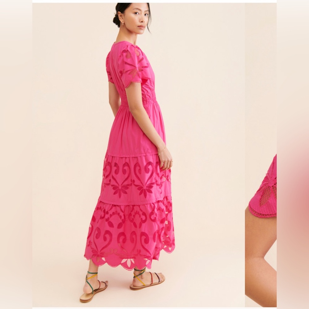 Somerset Maxi Dress Cutwork Edition, Pink, VGUC